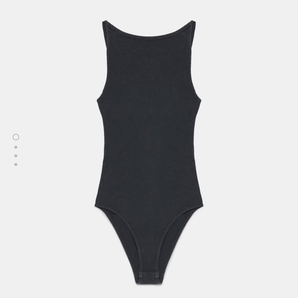 zara washed effect body suit